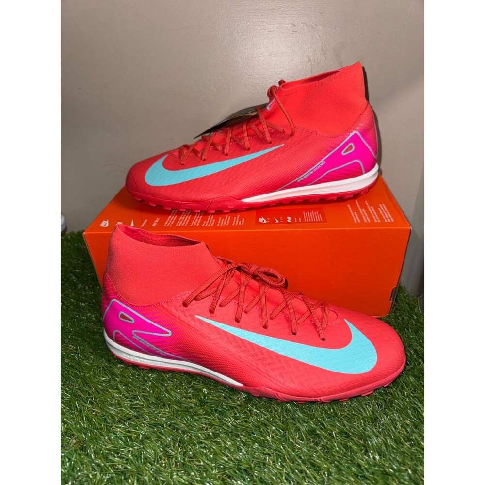Mens 10 Nike Zoom Mercurial Superfly 10 Academy TF Turf "Mad Energy" FQ8331-800